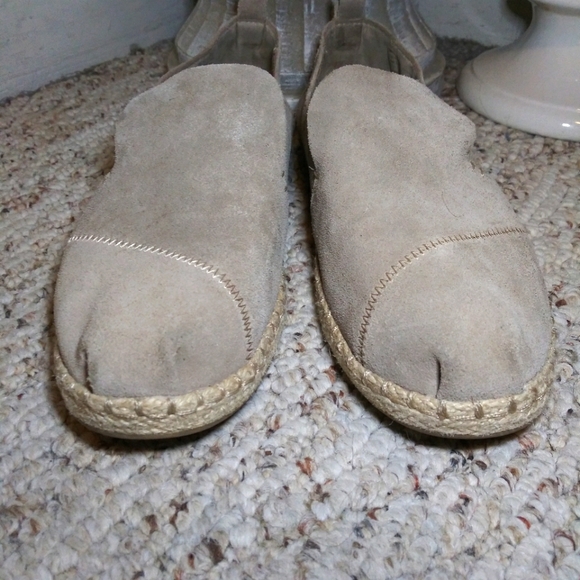 Toms Alpargata Deconstructed Taupe Suede Rope Trimmed Espadrilles - Picture 6 of 11